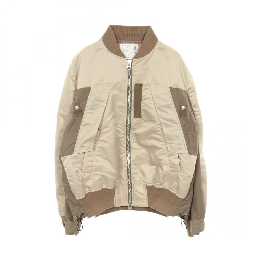 Sacai Nylon Twill Mix Zip Up Blouson #340076S58B